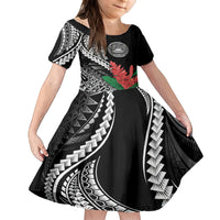 AAPI Heritage Month Kid Short Sleeve Dress Samoa Teuila LT7 KID Black - Polynesian Pride