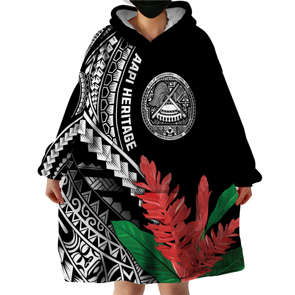 AAPI Heritage Month Wearable Blanket Hoodie Samoa Teuila LT7 - Polynesian Pride