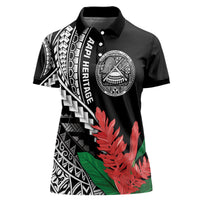 AAPI Heritage Month Women Polo Shirt Samoa Teuila LT7 Female Black - Polynesian Pride