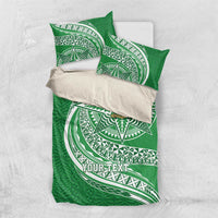 Tonga Liahona High School Personalized Bedding Set Ngatu Tokelaufeletoa Motifs LT7 US Twin 172cm x 218cm Green - Polynesian Pride