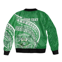 Tonga Liahona High School Personalized Bomber Jacket Ngatu Tokelaufeletoa Motifs LT7 - Polynesian Pride