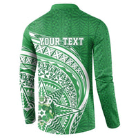 Tonga Liahona High School Personalized Button Sweatshirt Ngatu Tokelaufeletoa Motifs LT7 - Polynesian Pride
