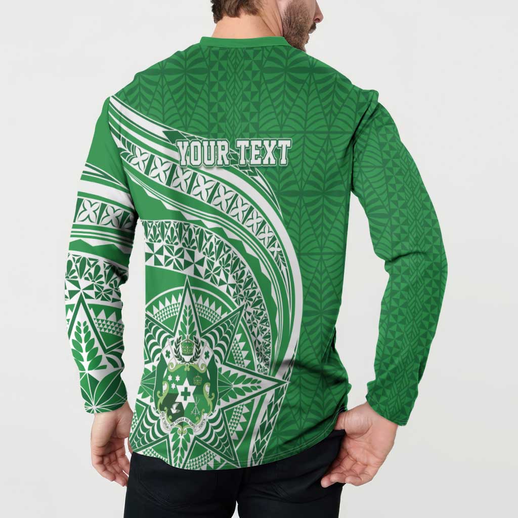 Tonga Liahona High School Personalized Button Sweatshirt Ngatu Tokelaufeletoa Motifs LT7 - Polynesian Pride