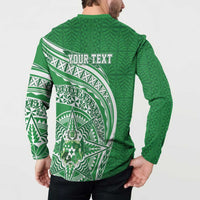 Tonga Liahona High School Personalized Button Sweatshirt Ngatu Tokelaufeletoa Motifs LT7 - Polynesian Pride