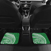Tonga Liahona High School Personalized Car Mats Ngatu Tokelaufeletoa Motifs LT7 Set 2pcs - Back Green - Polynesian Pride