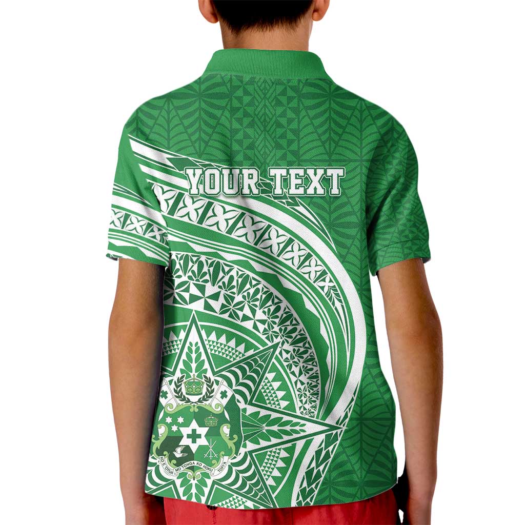 Tonga Liahona High School Personalized Kid Polo Shirt Ngatu Tokelaufeletoa Motifs LT7 - Polynesian Pride