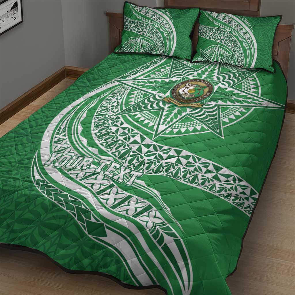 Tonga Liahona High School Personalized Quilt Bed Set Ngatu Tokelaufeletoa Motifs LT7 - Polynesian Pride
