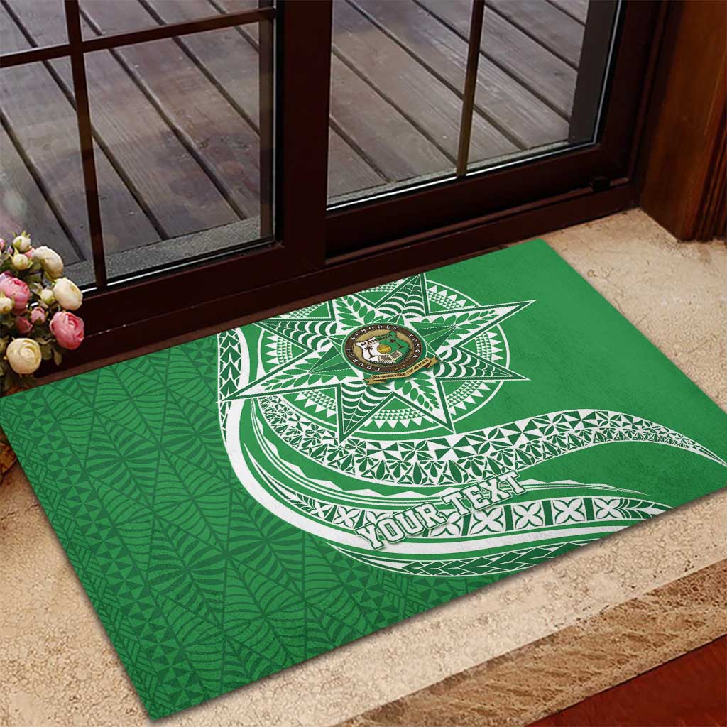 Tonga Liahona High School Personalized Rubber Doormat Ngatu Tokelaufeletoa Motifs LT7 - Polynesian Pride