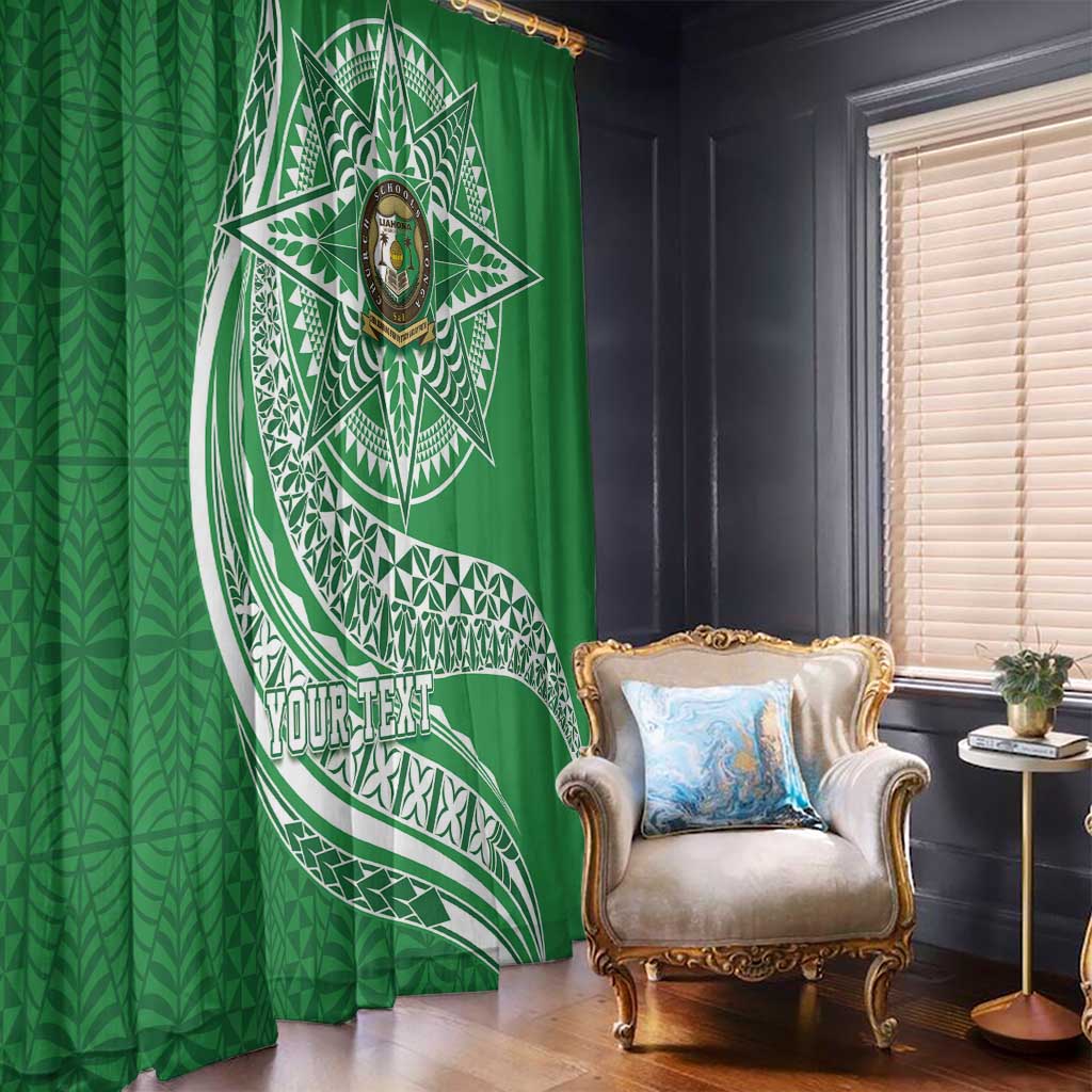 Tonga Liahona High School Personalized Window Curtain Ngatu Tokelaufeletoa Motifs LT7 - Polynesian Pride