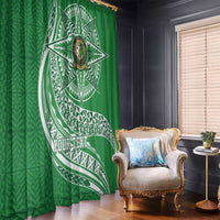 Tonga Liahona High School Personalized Window Curtain Ngatu Tokelaufeletoa Motifs LT7 - Polynesian Pride