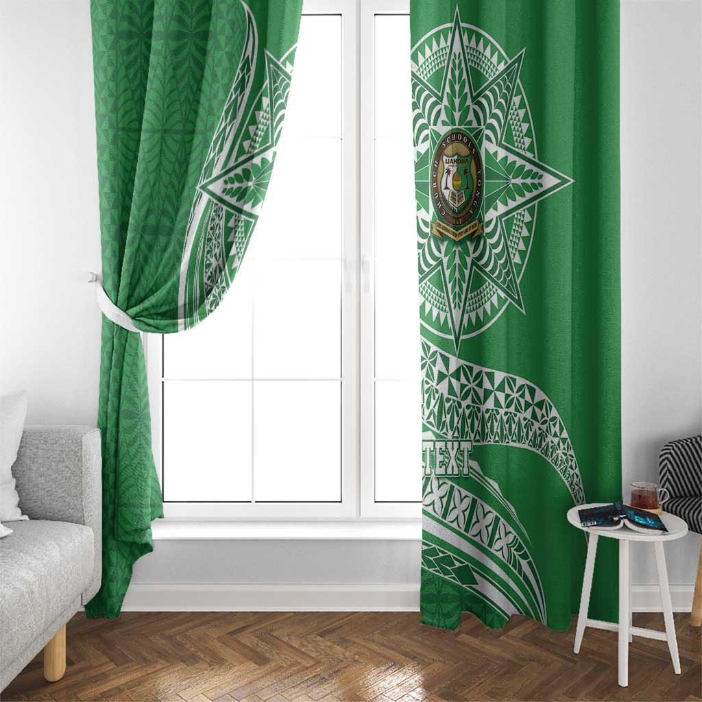 Tonga Liahona High School Personalized Window Curtain Ngatu Tokelaufeletoa Motifs LT7 - Polynesian Pride