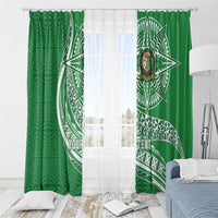 Tonga Liahona High School Personalized Window Curtain Ngatu Tokelaufeletoa Motifs LT7 - Polynesian Pride