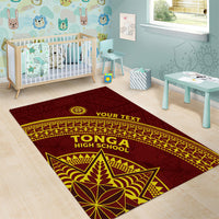 Tonga High School Area Rug THS Anniversary Ngatu Motif LT7 - Polynesian Pride