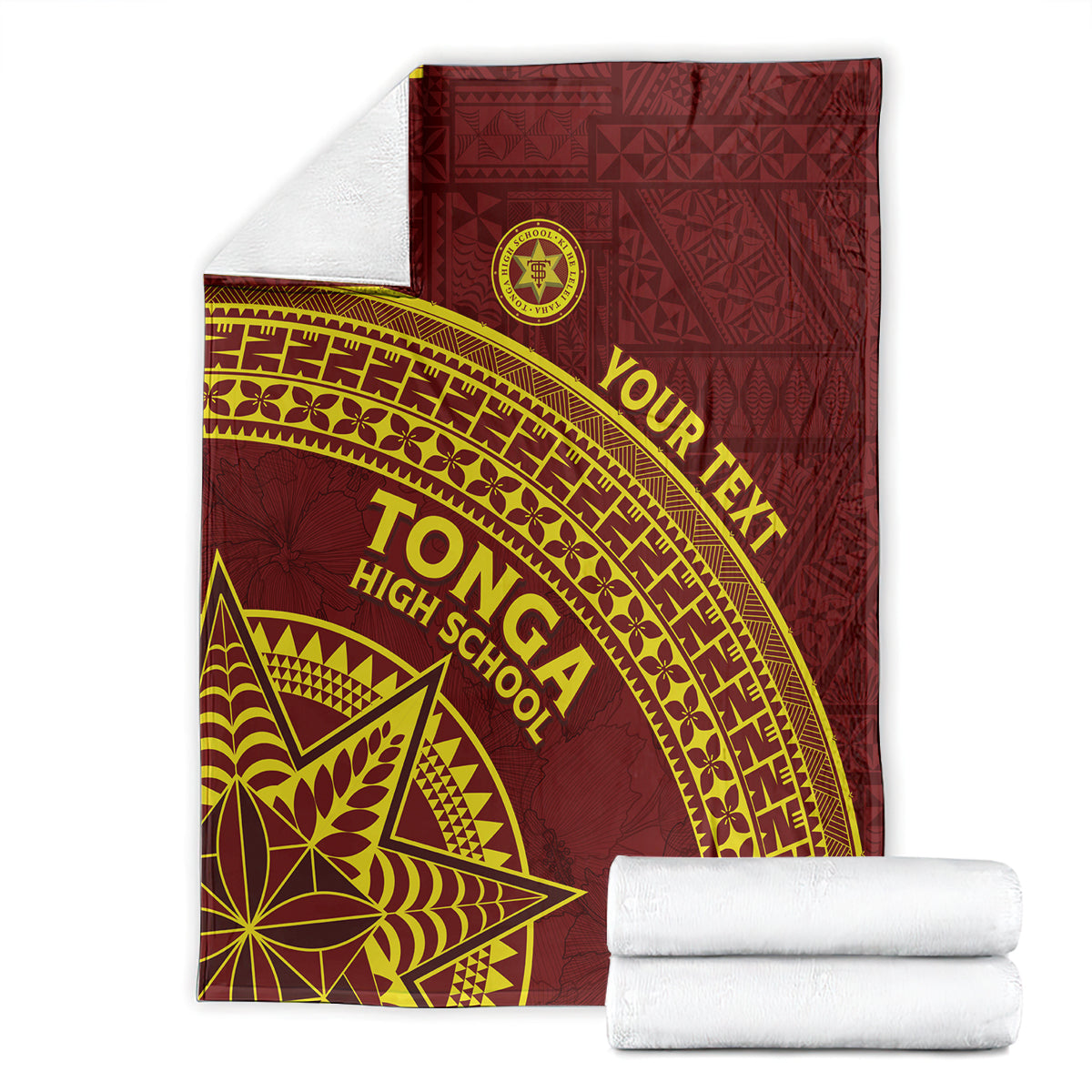 Tonga High School Blanket THS Anniversary Ngatu Motif LT7 - Polynesian Pride