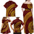 Tonga High School Family Matching Off Shoulder Maxi Dress and Hawaiian Shirt THS Anniversary Ngatu Motif