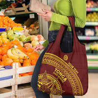 Tonga High School Grocery Bag THS Anniversary Ngatu Motif LT7 - Polynesian Pride