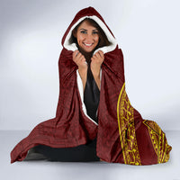 Tonga High School Hooded Blanket THS Anniversary Ngatu Motif LT7 - Polynesian Pride