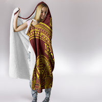 Tonga High School Hooded Blanket THS Anniversary Ngatu Motif LT7 - Polynesian Pride