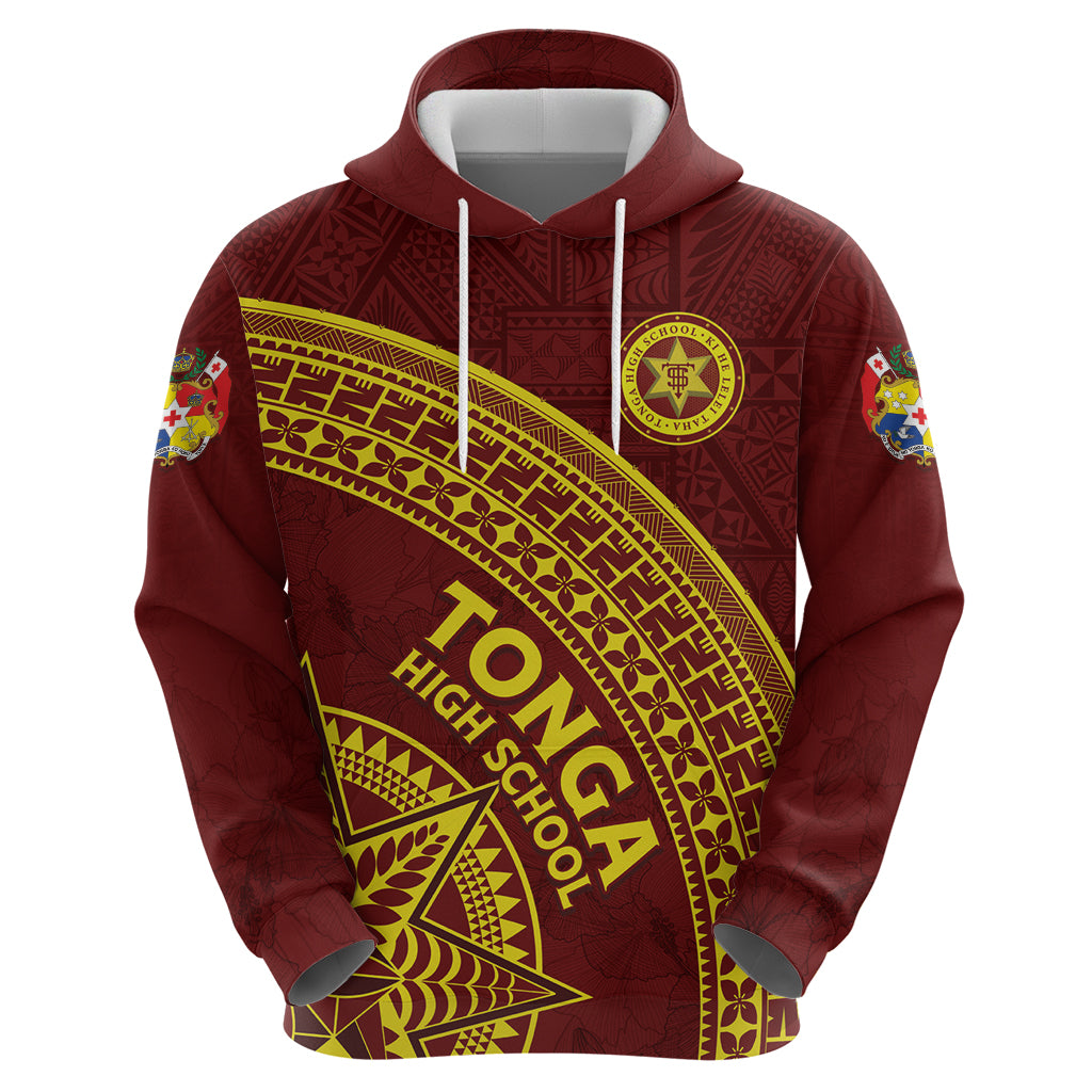 Tonga High School Hoodie THS Anniversary Ngatu Motif LT7 - Polynesian Pride