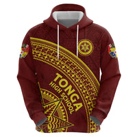 Tonga High School Hoodie THS Anniversary Ngatu Motif LT7 - Polynesian Pride