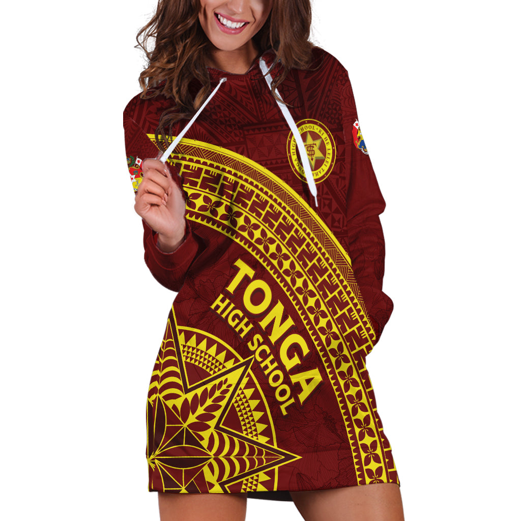 Tonga High School Hoodie Dress THS Anniversary Ngatu Motif