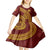 Tonga High School Kid Short Sleeve Dress THS Anniversary Ngatu Motif