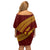 Tonga High School Off Shoulder Short Dress THS Anniversary Ngatu Motif