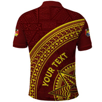 Tonga High School Polo Shirt THS Anniversary Ngatu Motif LT7 - Polynesian Pride