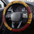 Tonga High School Steering Wheel Cover THS Anniversary Ngatu Motif