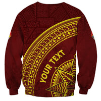 Tonga High School Sweatshirt THS Anniversary Ngatu Motif LT7 - Polynesian Pride