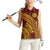 Tonga High School Women Sleeveless Polo Shirt THS Anniversary Ngatu Motif