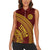 Tonga High School Women Sleeveless Polo Shirt THS Anniversary Ngatu Motif