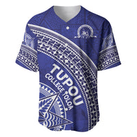 Tupou College Toloa Baseball Jersey Ngatu Tapa Mix Style LT7 Blue - Polynesian Pride