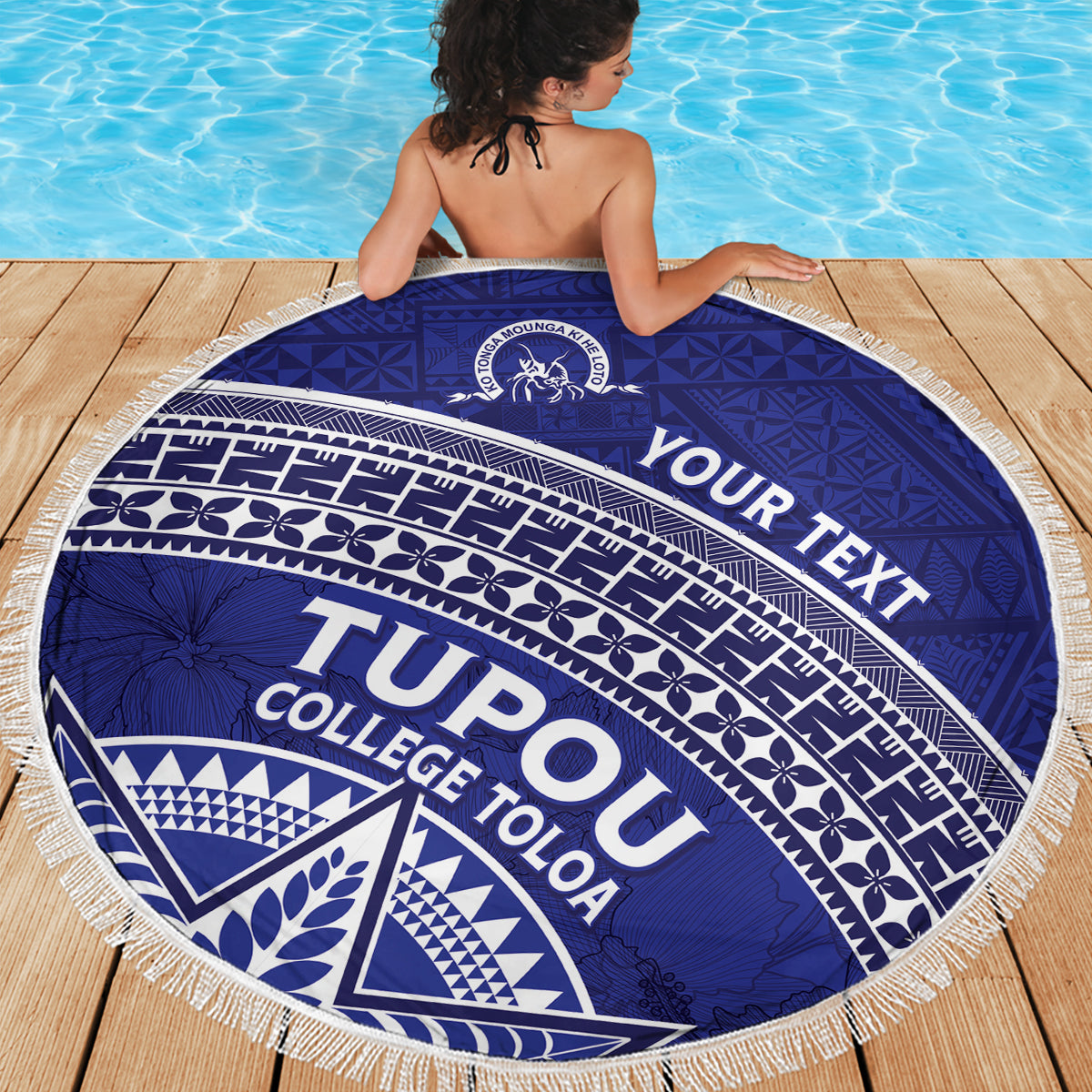 Tupou College Toloa Beach Blanket Ngatu Tapa Mix Style LT7 - Polynesian Pride