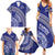 Tupou College Toloa Family Matching Summer Maxi Dress and Hawaiian Shirt Ngatu Tapa Mix Style