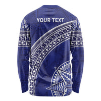 Tupou College Toloa Long Sleeve Shirt Ngatu Tapa Mix Style LT7 - Polynesian Pride