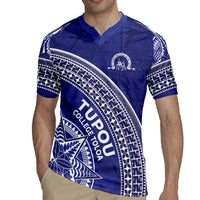 Tupou College Toloa Rugby Jersey Ngatu Tapa Mix Style LT7 - Polynesian Pride