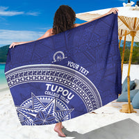 Tupou College Toloa Sarong Ngatu Tapa Mix Style LT7 One Size 44 x 66 inches Blue - Polynesian Pride