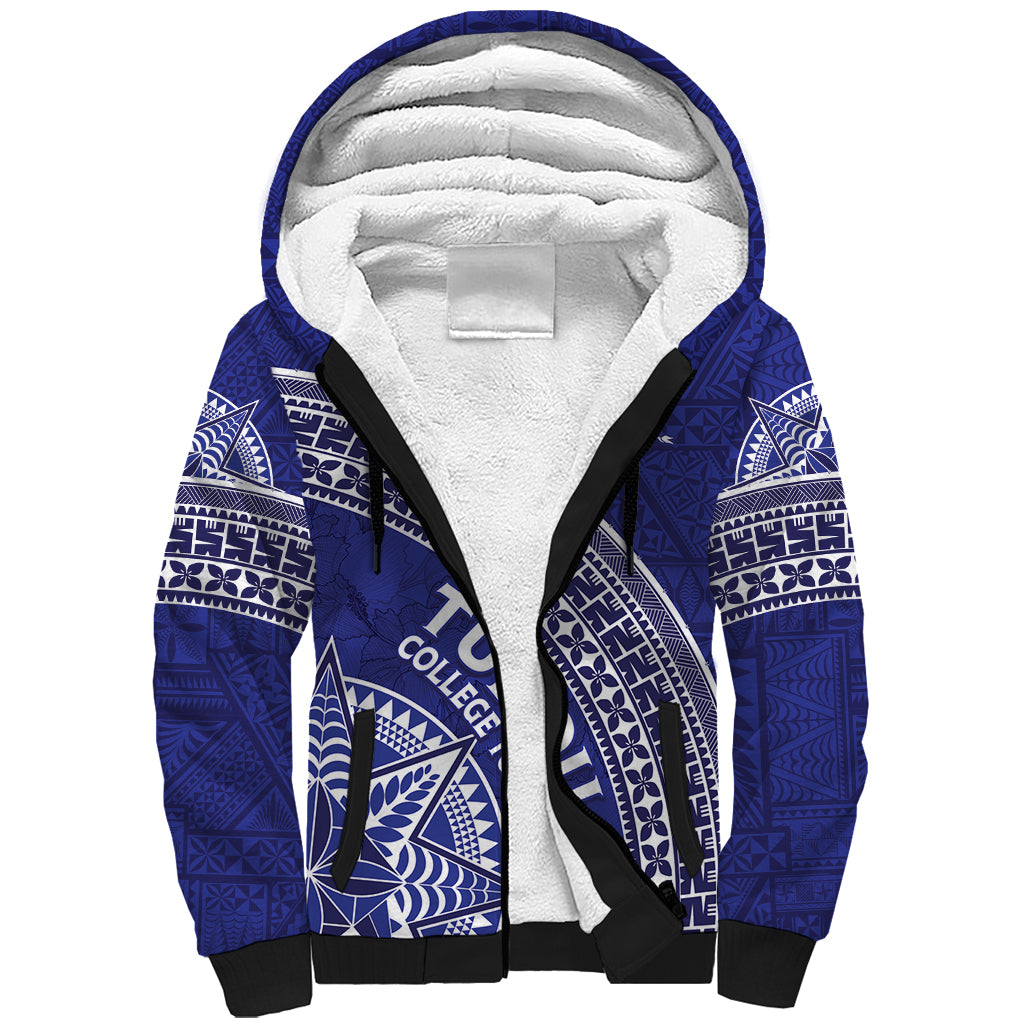 Tupou College Toloa Sherpa Hoodie Ngatu Tapa Mix Style