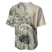 Aloha Hawaii Tapa Baseball Jersey Summer Green Hawaiian Ipu LT7 Emerald - Polynesian Pride