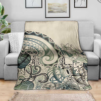 Aloha Hawaii Tapa Blanket Summer Green Hawaiian Ipu LT7 - Polynesian Pride