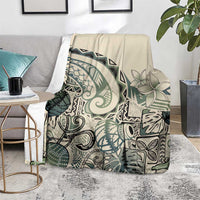 Aloha Hawaii Tapa Blanket Summer Green Hawaiian Ipu LT7 - Polynesian Pride
