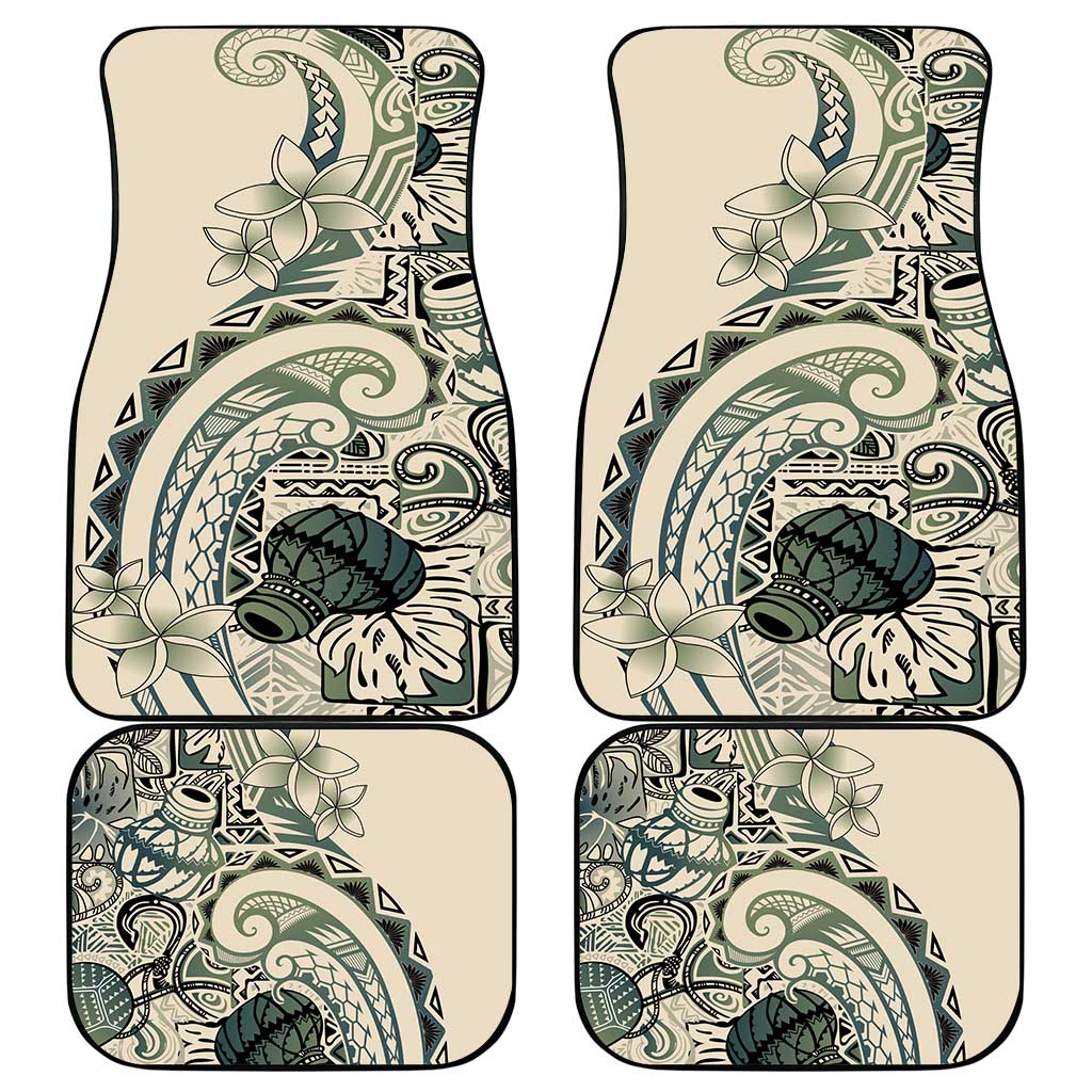 Aloha Hawaii Tapa Car Mats Summer Green Hawaiian Ipu LT7 - Polynesian Pride