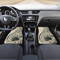 Aloha Hawaii Tapa Car Mats Summer Green Hawaiian Ipu LT7 Set 2pcs - Front Emerald - Polynesian Pride