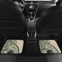 Aloha Hawaii Tapa Car Mats Summer Green Hawaiian Ipu LT7 Set 2pcs - Back Emerald - Polynesian Pride