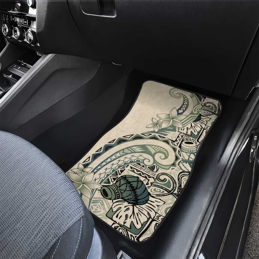 Aloha Hawaii Tapa Car Mats Summer Green Hawaiian Ipu LT7 - Polynesian Pride