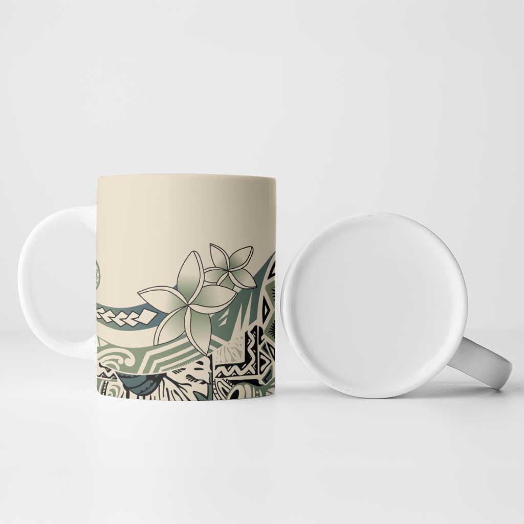 Aloha Hawaii Tapa Ceramic Mug Summer Green Hawaiian Ipu LT7 - Polynesian Pride