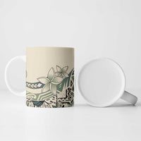 Aloha Hawaii Tapa Ceramic Mug Summer Green Hawaiian Ipu LT7 - Polynesian Pride