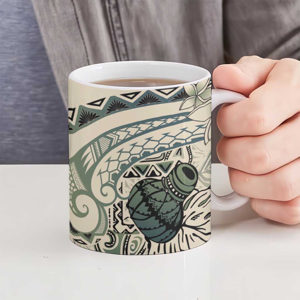 Aloha Hawaii Tapa Ceramic Mug Summer Green Hawaiian Ipu LT7 - Polynesian Pride