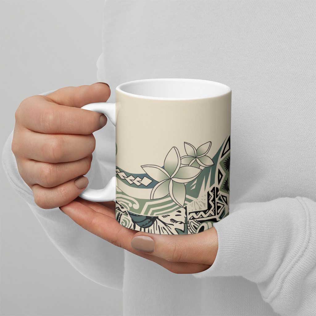 Aloha Hawaii Tapa Ceramic Mug Summer Green Hawaiian Ipu LT7 - Polynesian Pride